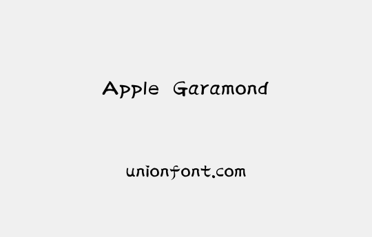 Apple Garamond | 优字网