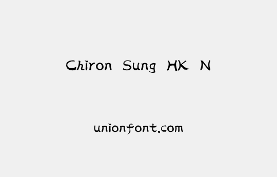 Chiron Sung HK N | 优字网