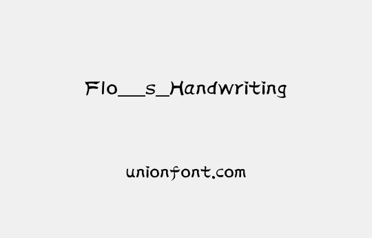 Flo__s_Handwriting | 优字网