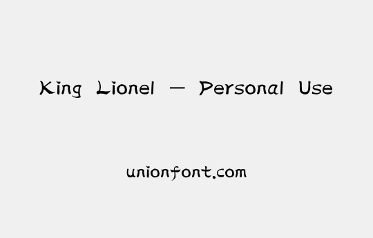 King Lionel - Personal Use | 优字网