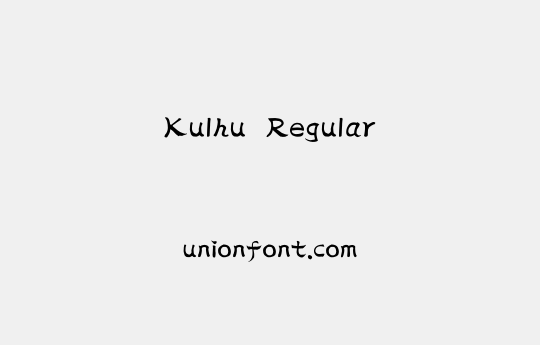 Kulhu Regular | 优字网
