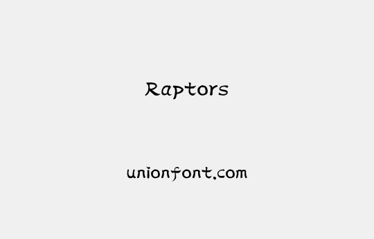 Raptors | 优字网