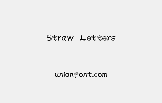 Straw Letters | 优字网
